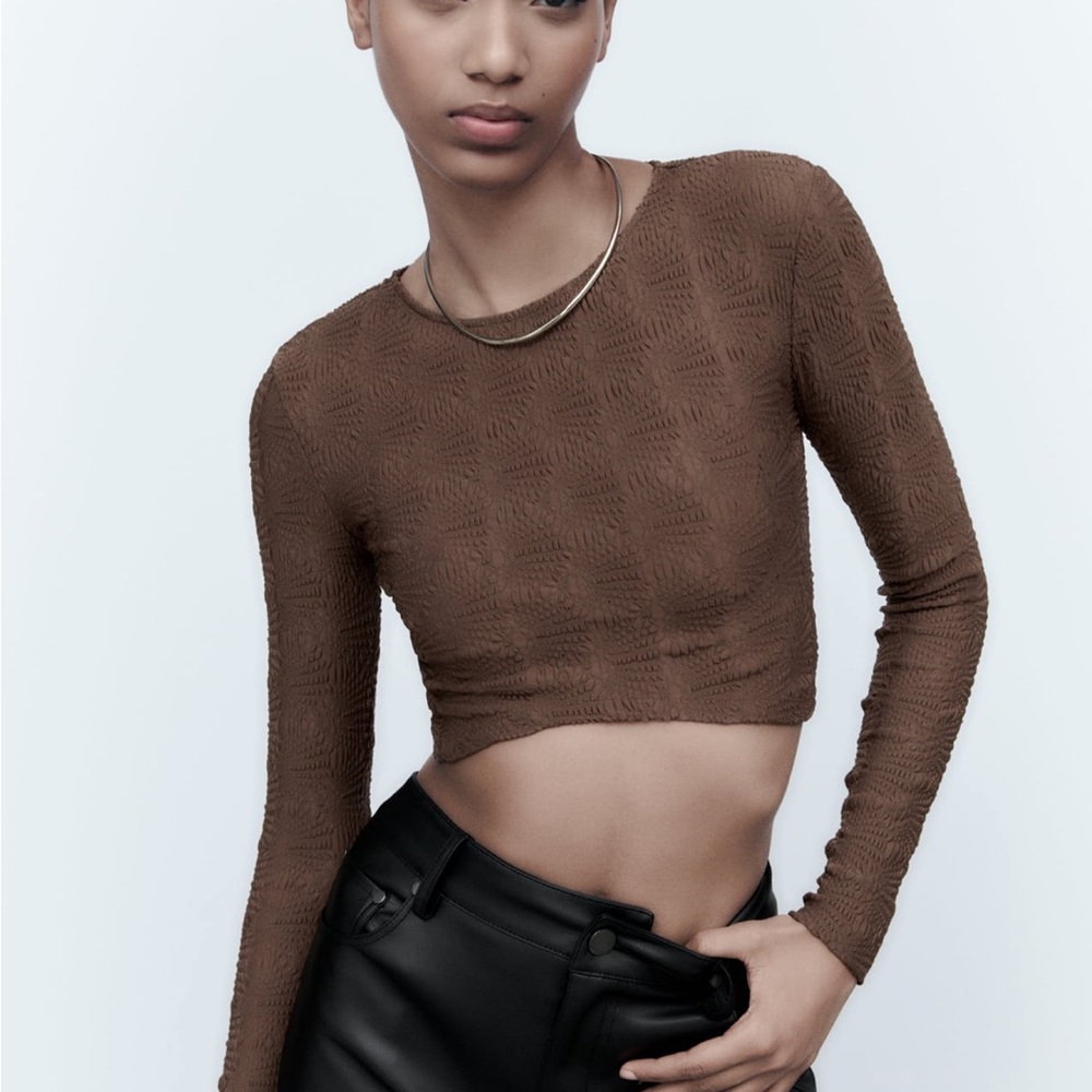 ZARA BROWN TOP